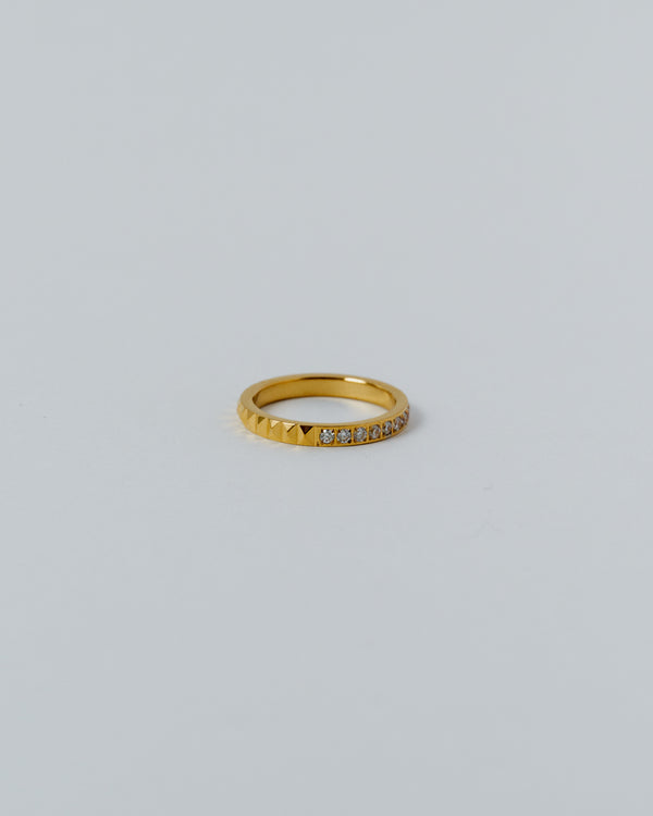 3-way Studs Zirconia Ring
