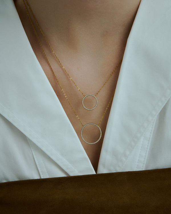 Halo Dia Necklace