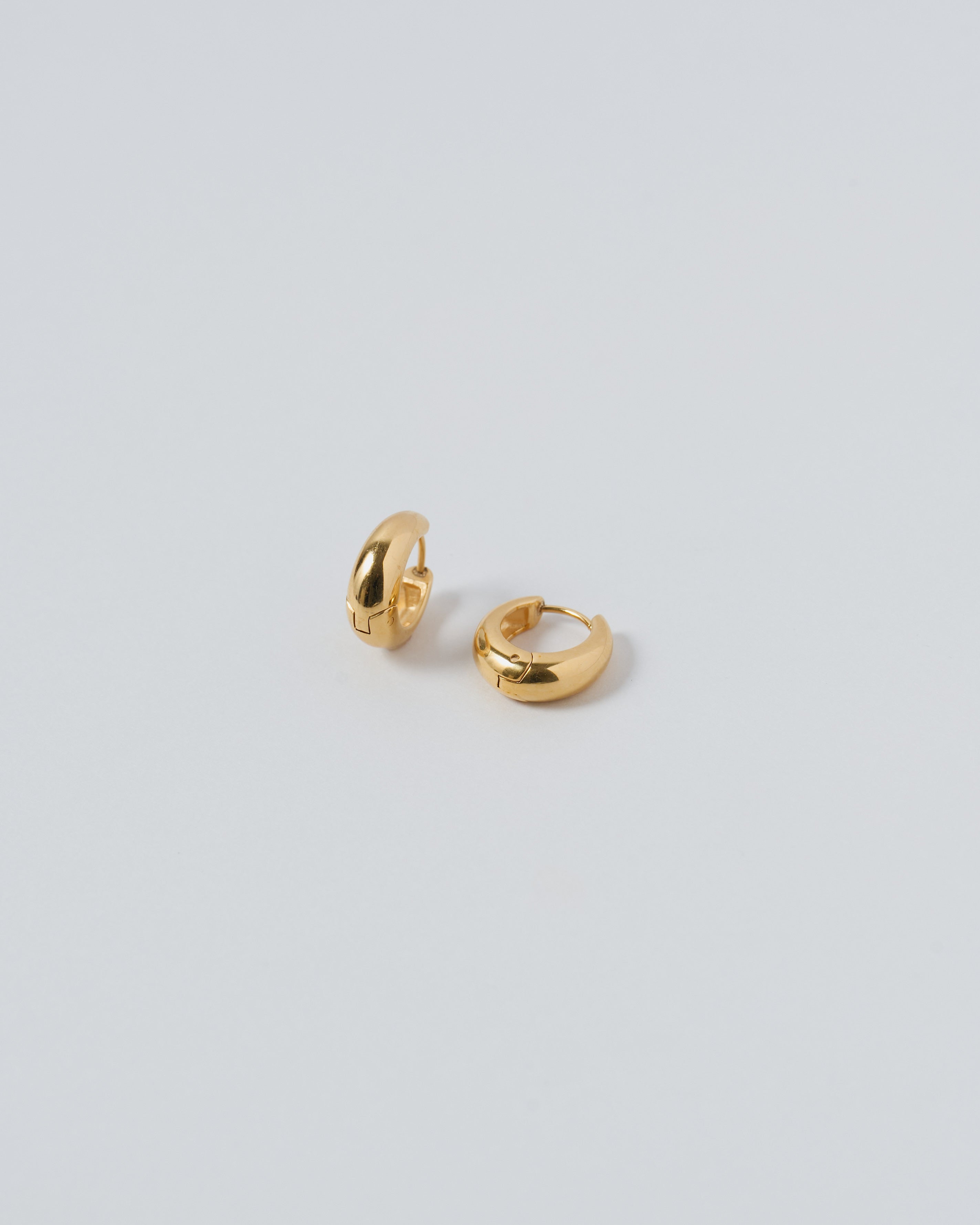 [24KGP] Mid Drop Hoop Pierced Earrings