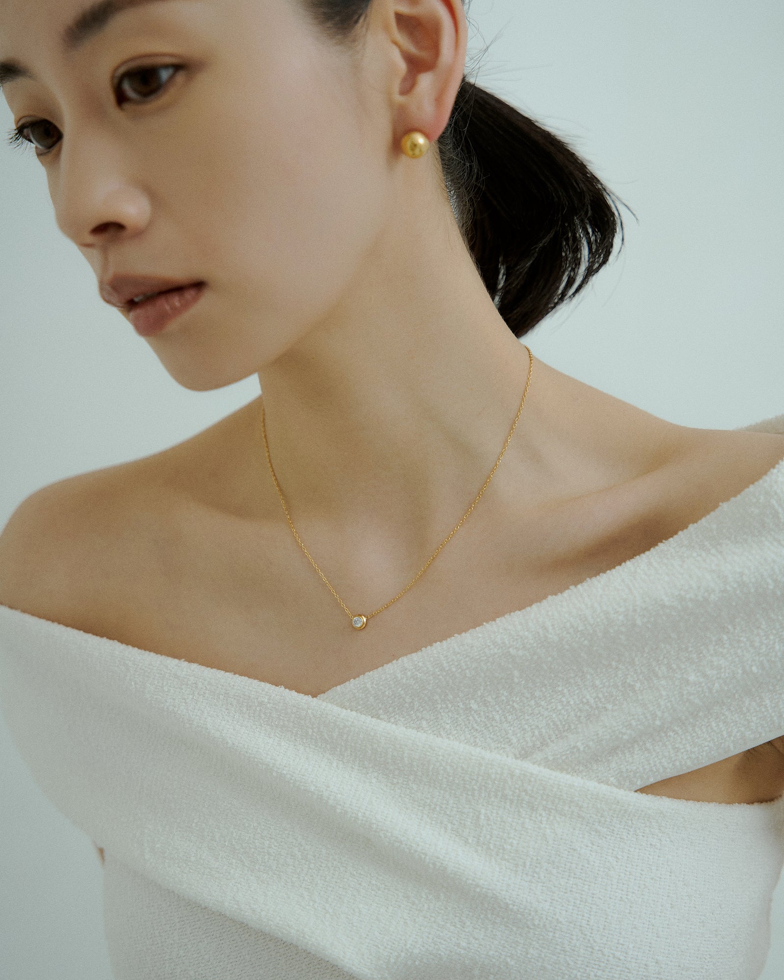 [24KGP]Mini Carat Necklace