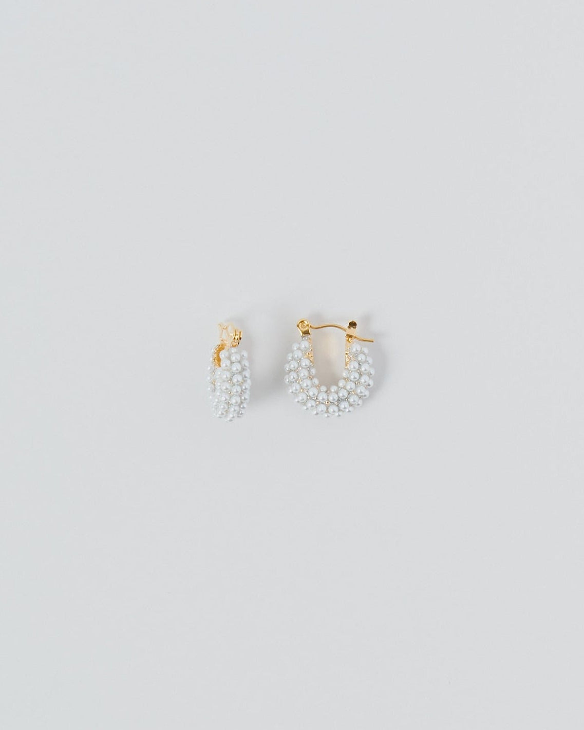 [24KGP]Pearl Chubby Hoop Pierce