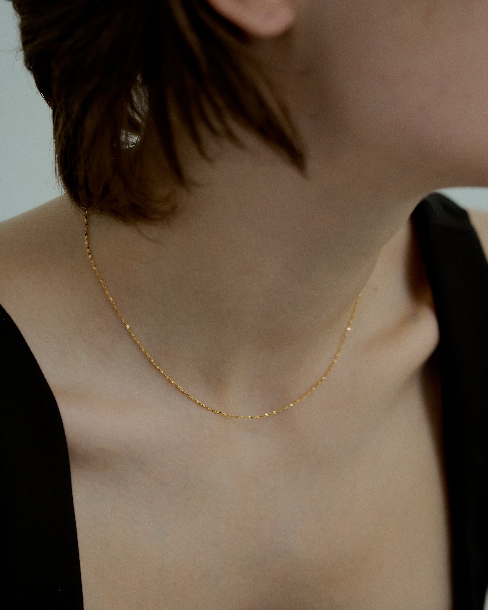[24KGP]Skin Petal Necklace