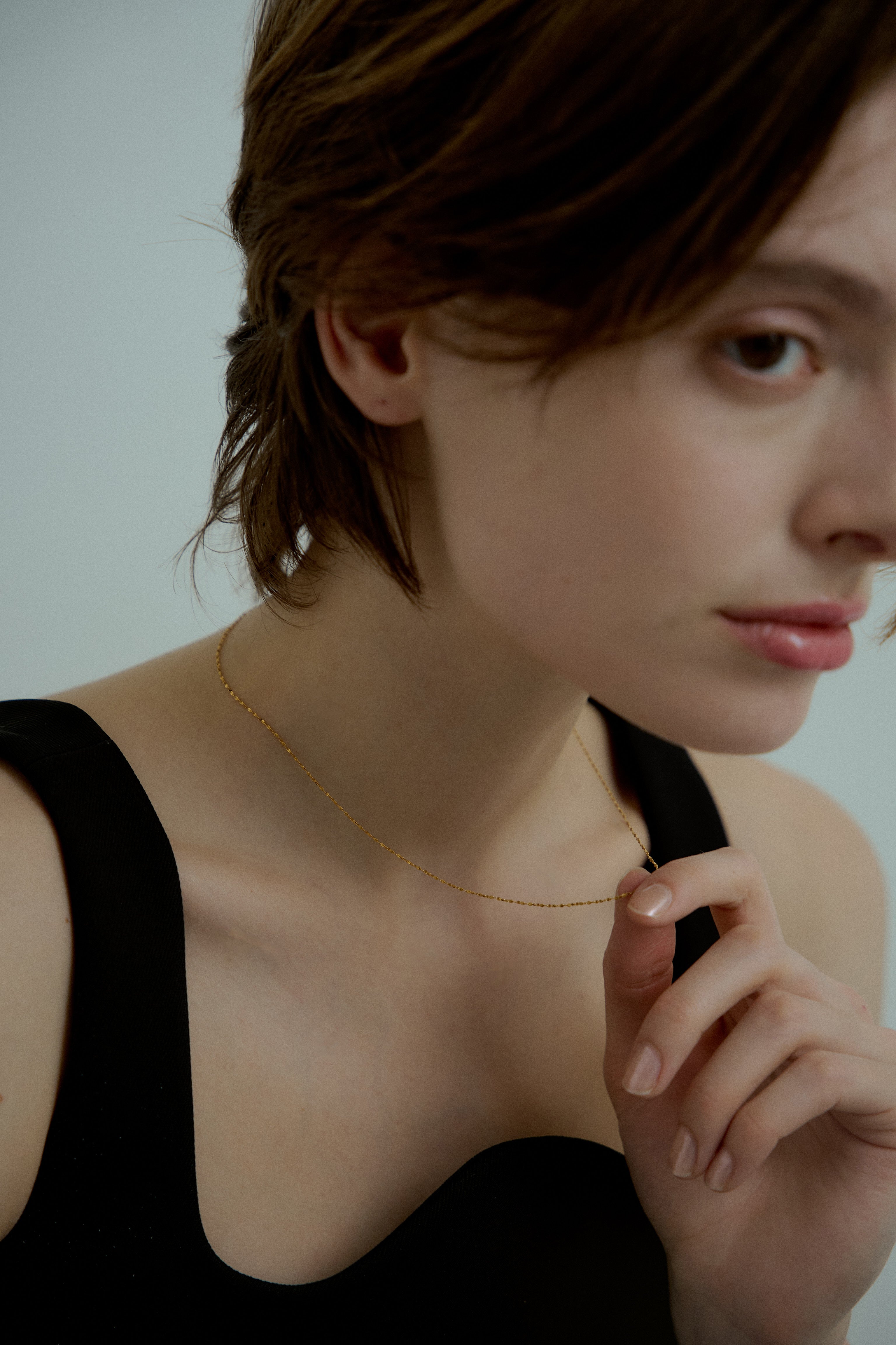 [24KGP]Skin Petal Necklace