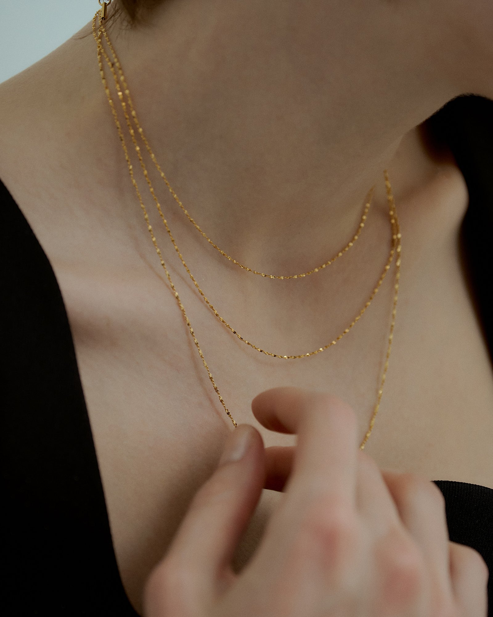 [24KGP]Skin Petal Necklace