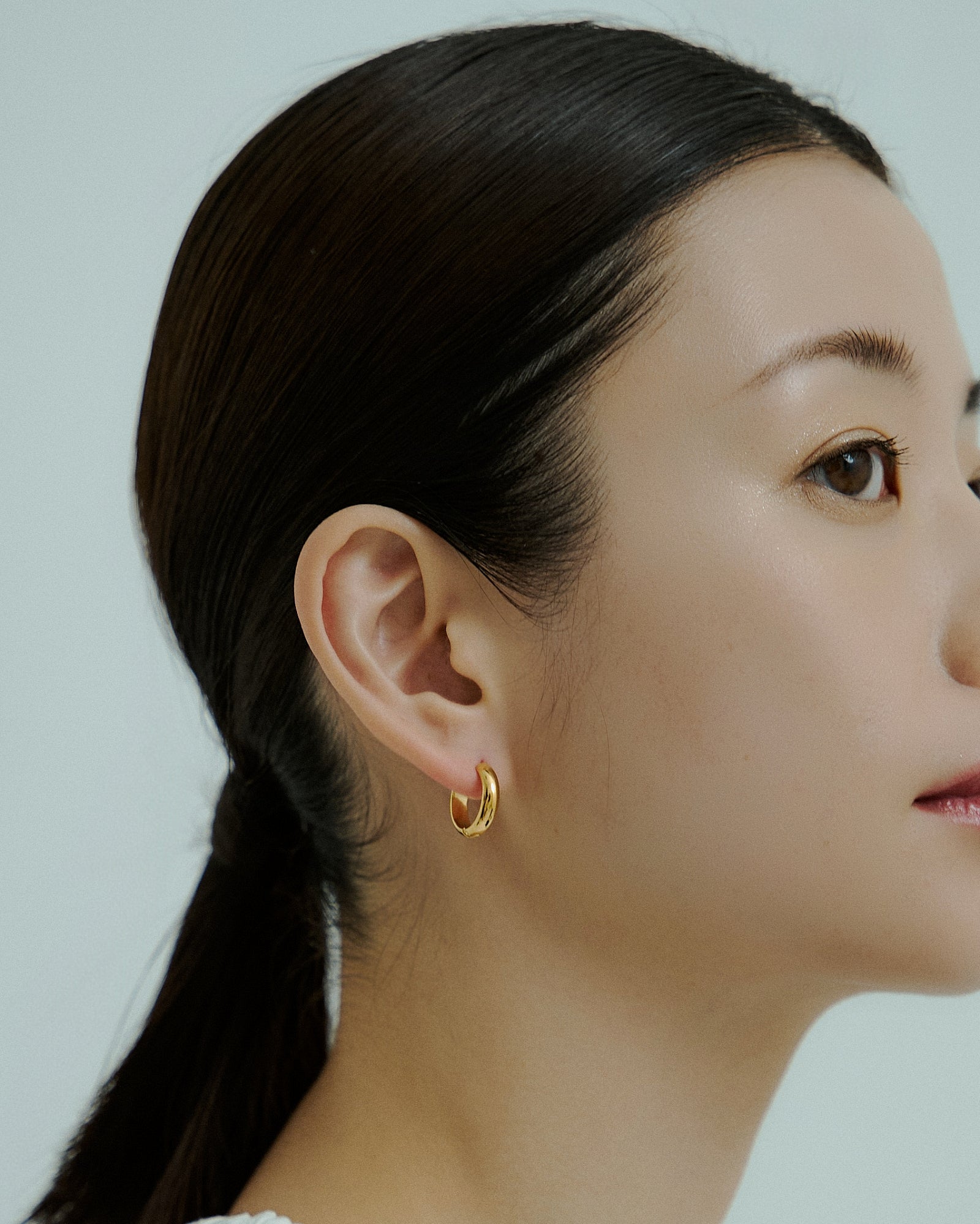 [24KGP]Bold Medium Hoop Pierce