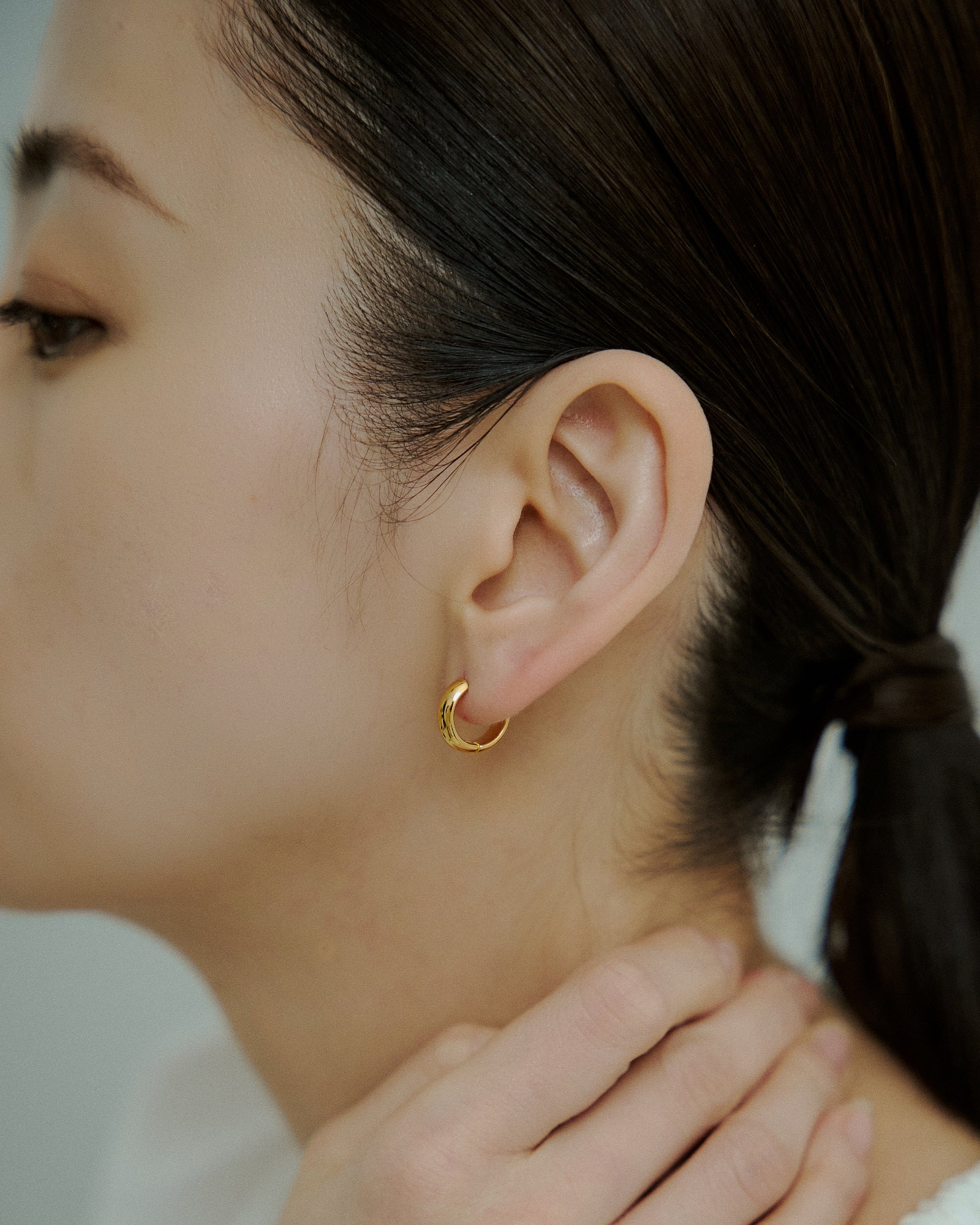 [24KGP]Bold Small Hoop Pierce