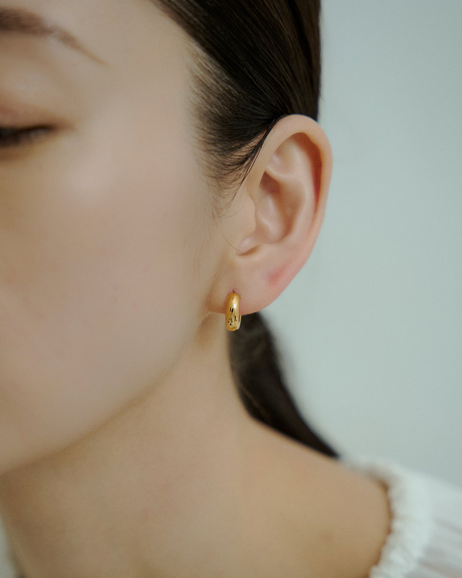 [24KGP]Bold Small Hoop Pierce