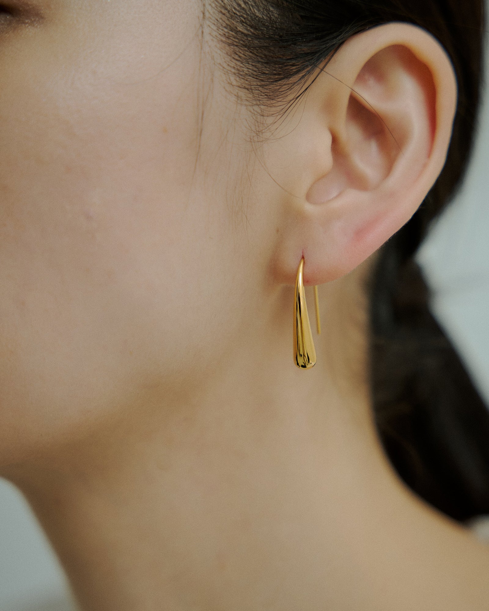 [24KGP]Tears Drop Pierce / Medium