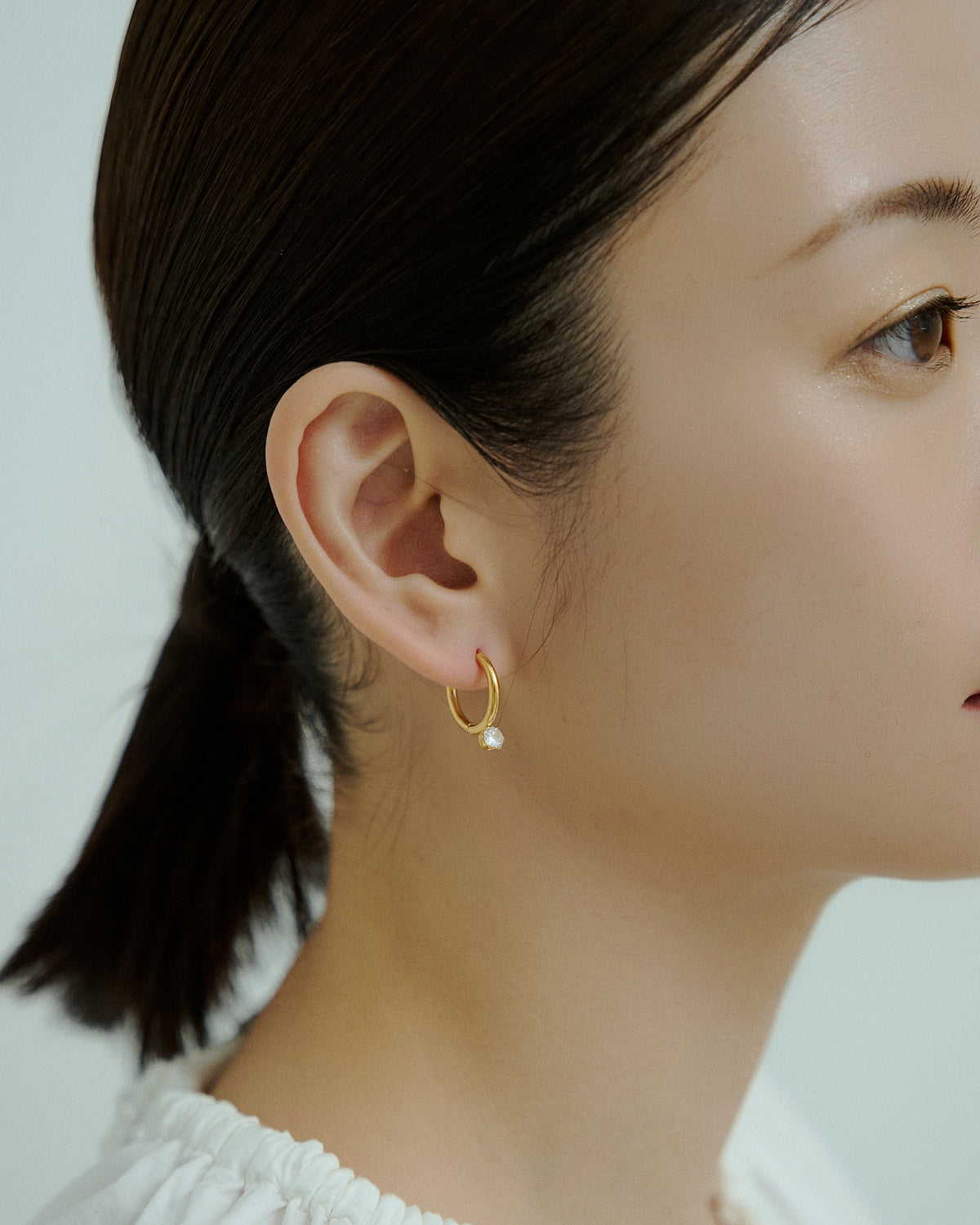 [24KGP]Zirconia Hoop Pierce