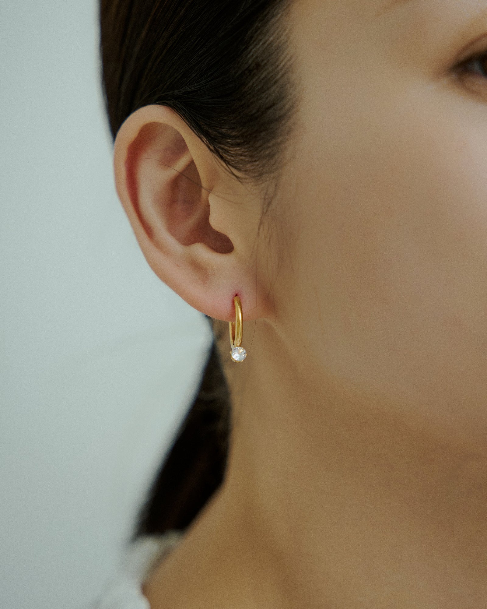 [24KGP]Zirconia Hoop Pierce