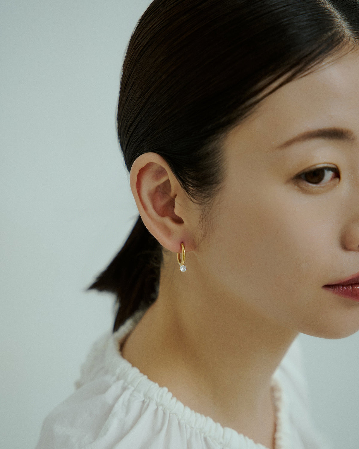 [24KGP]Zirconia Hoop Pierce