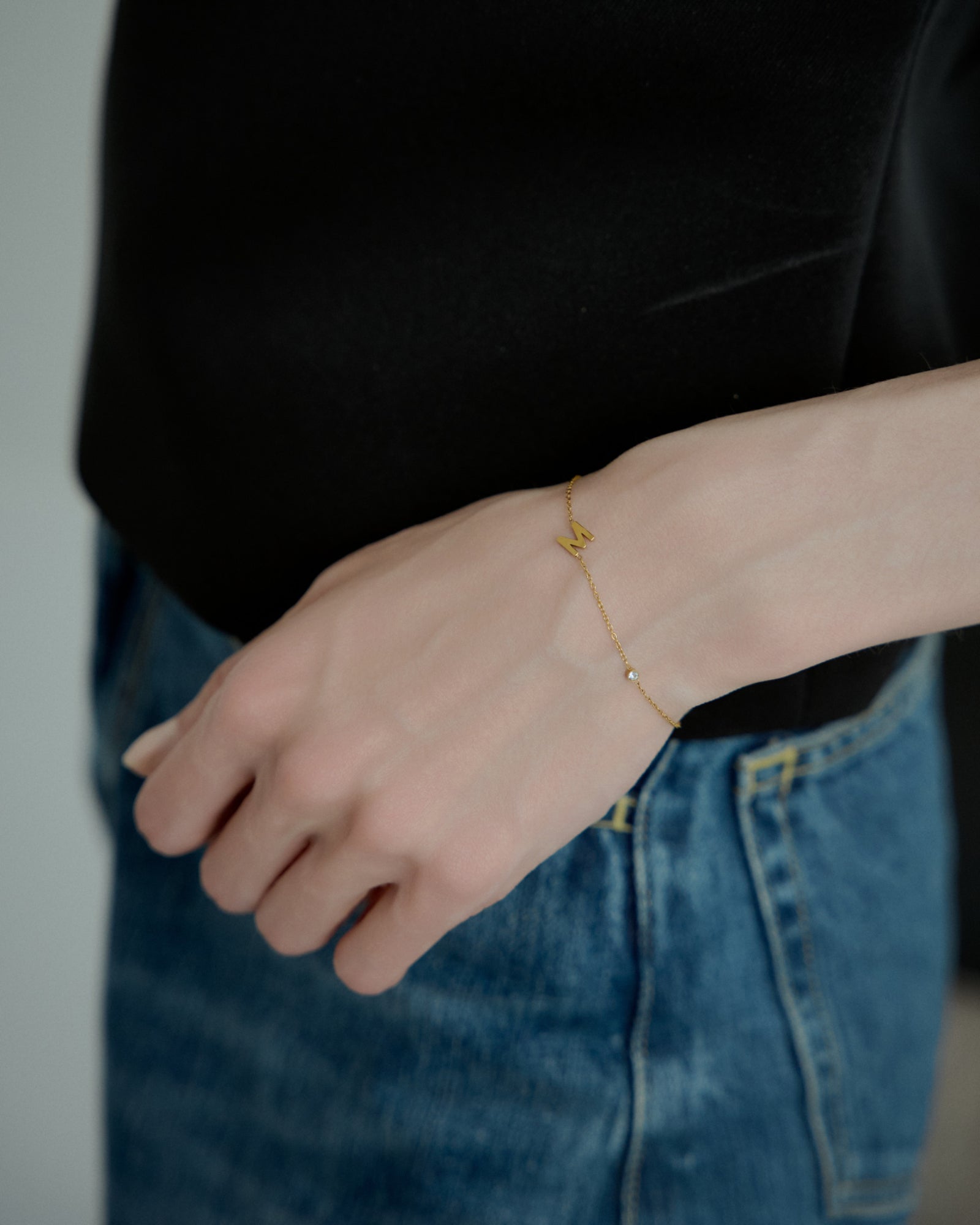 Alphabet Zirconia Bracelet