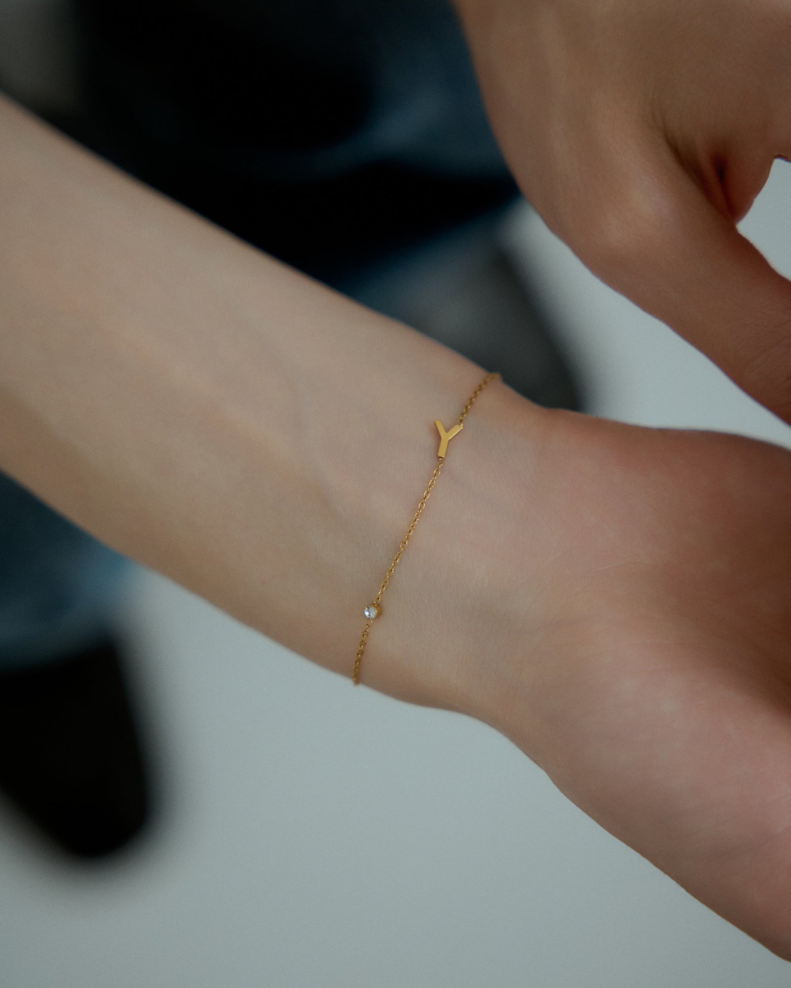 ブレスレット PMO ALPHABET BRACELET Alphabet Zirconia Bracelet