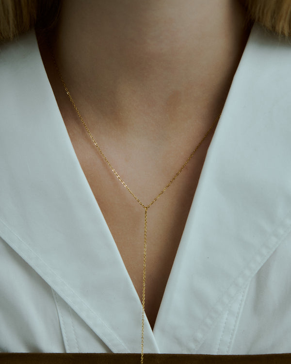 Mirror Y Chain Necklace
